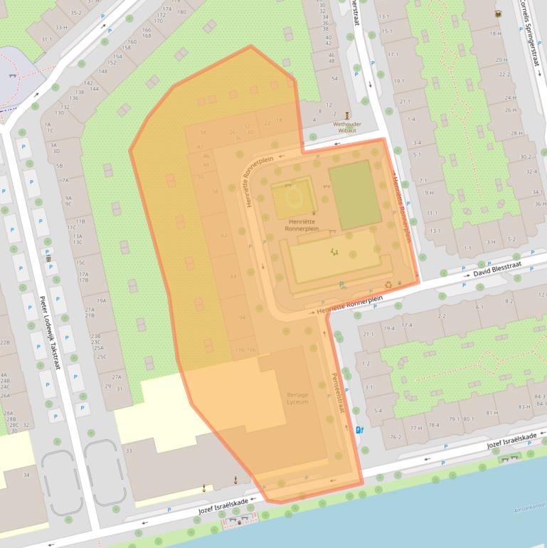 Kaart van postcodegebied 1073KW.