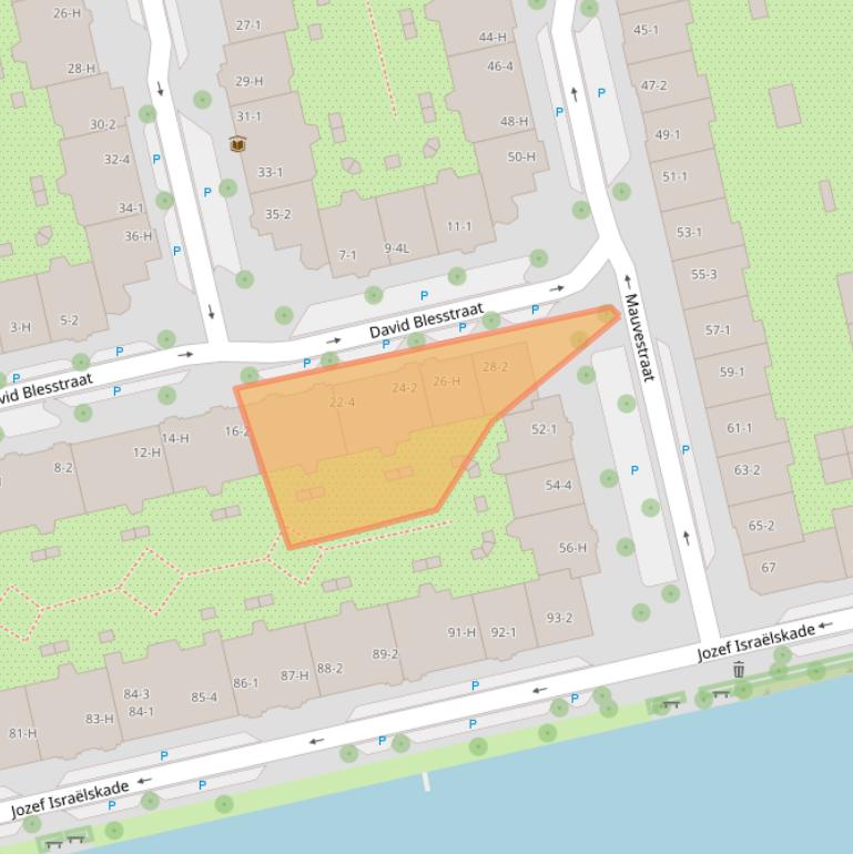 Kaart van postcodegebied 1073LC.