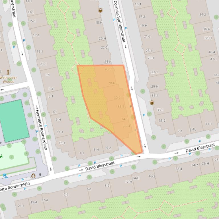 Kaart van postcodegebied 1073LK.