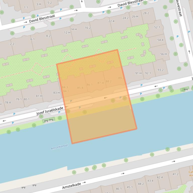 Kaart van postcodegebied 1073RB.