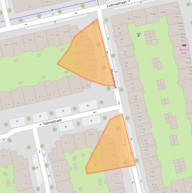 Kaart van postcodegebied 1073RK.