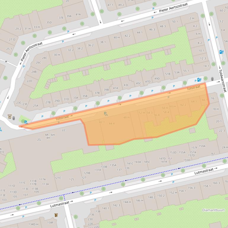 Kaart van postcodegebied 1073SC.