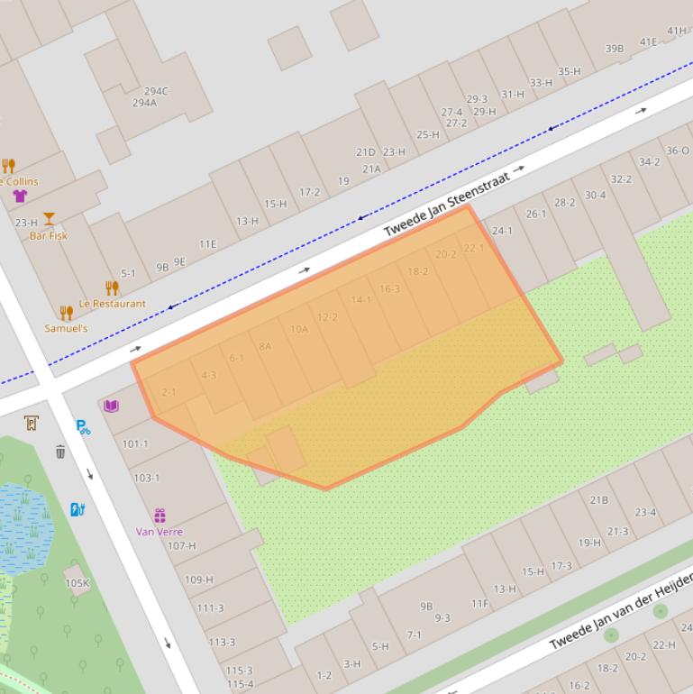 Kaart van postcodegebied 1073VN.
