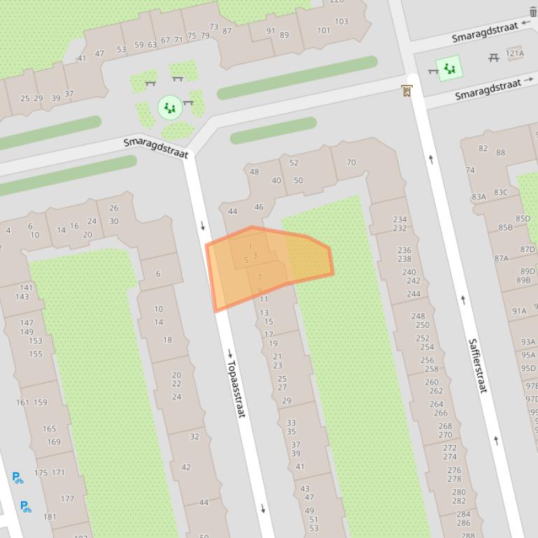 Kaart van postcodegebied 1074SX.