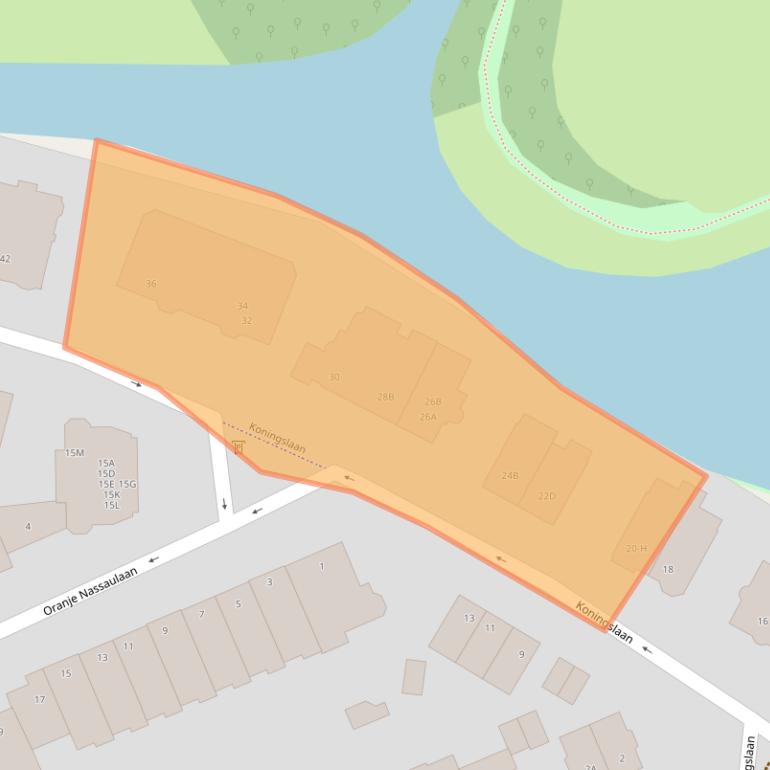 Kaart van postcodegebied 1075AD.