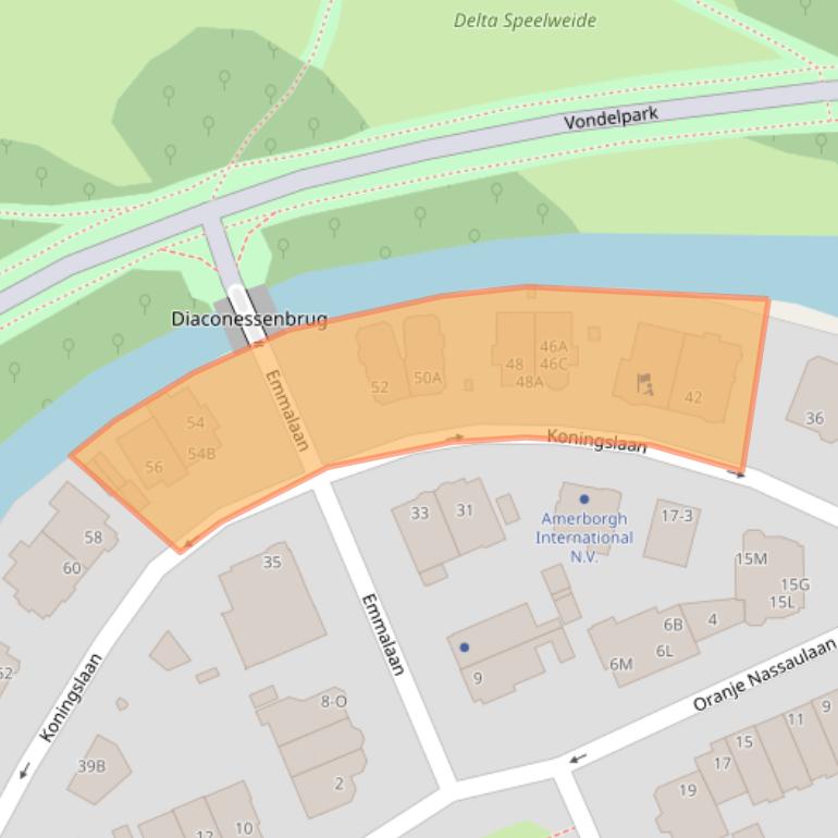 Kaart van postcodegebied 1075AE.