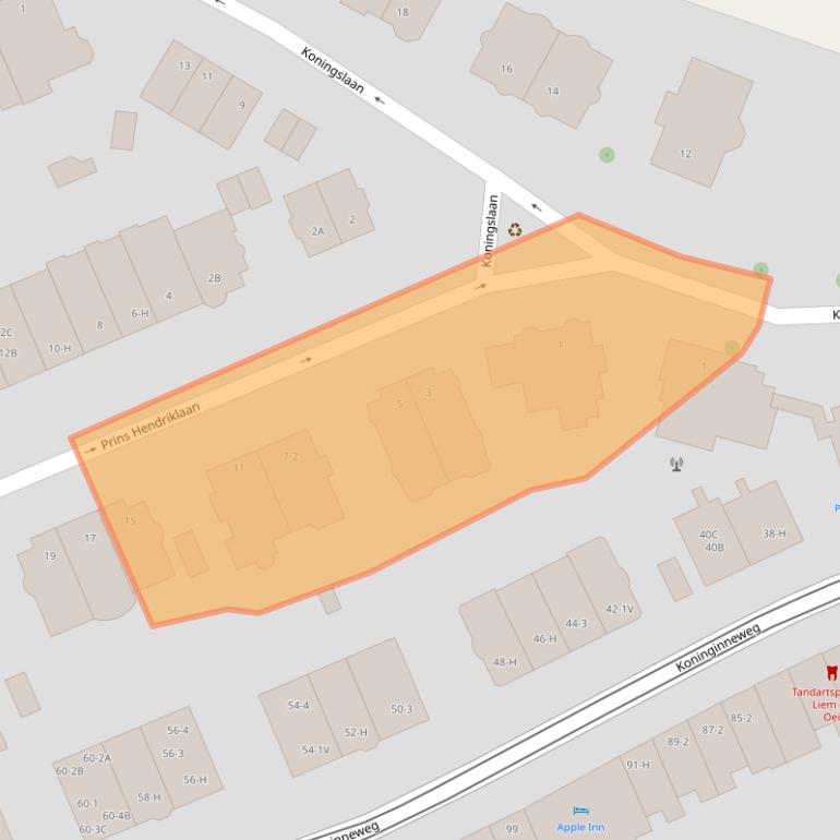 Kaart van postcodegebied 1075AX.