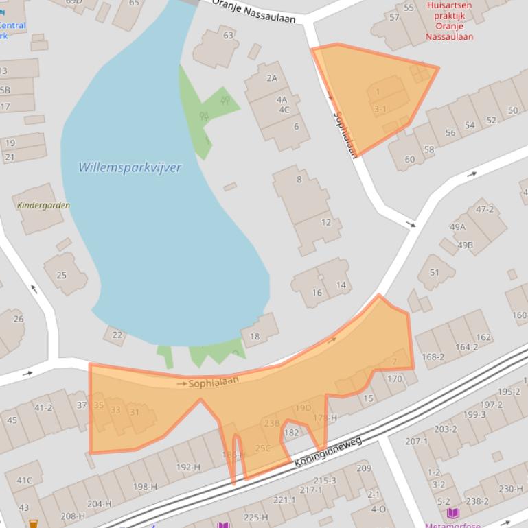 Kaart van postcodegebied 1075BL.