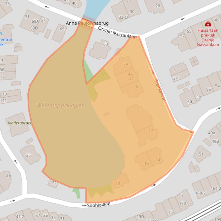 Kaart van postcodegebied 1075BR.