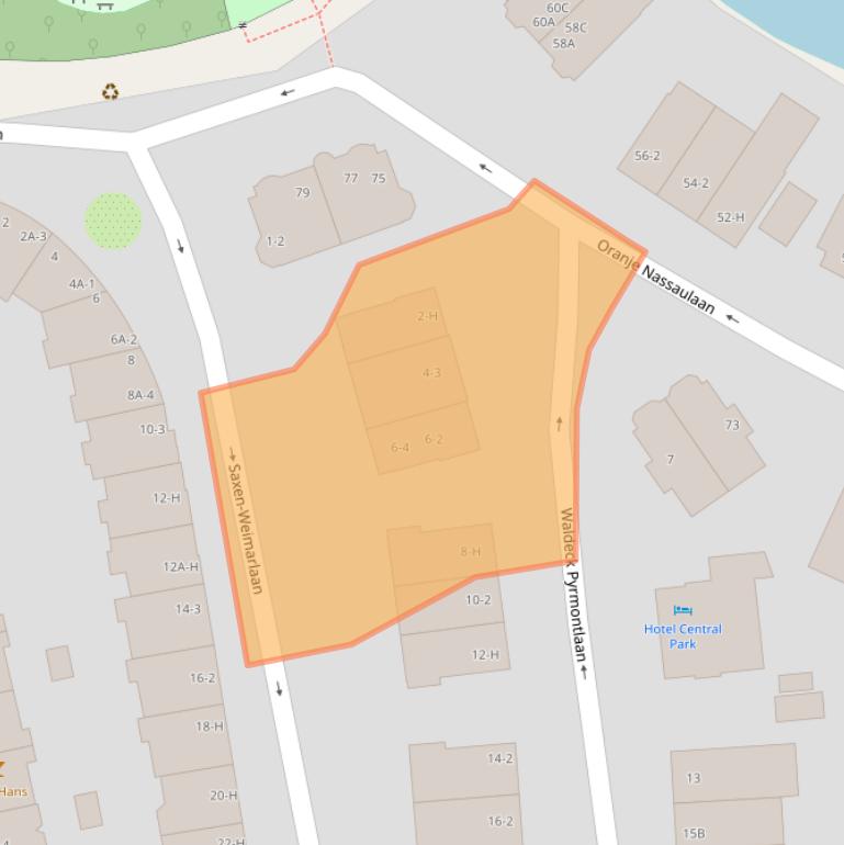 Kaart van postcodegebied 1075BV.