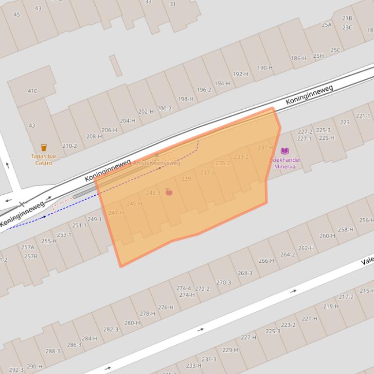 Kaart van postcodegebied 1075CT.