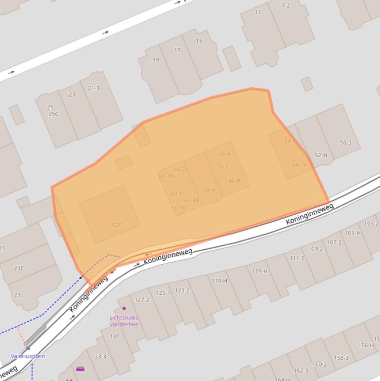 Kaart van postcodegebied 1075EB.