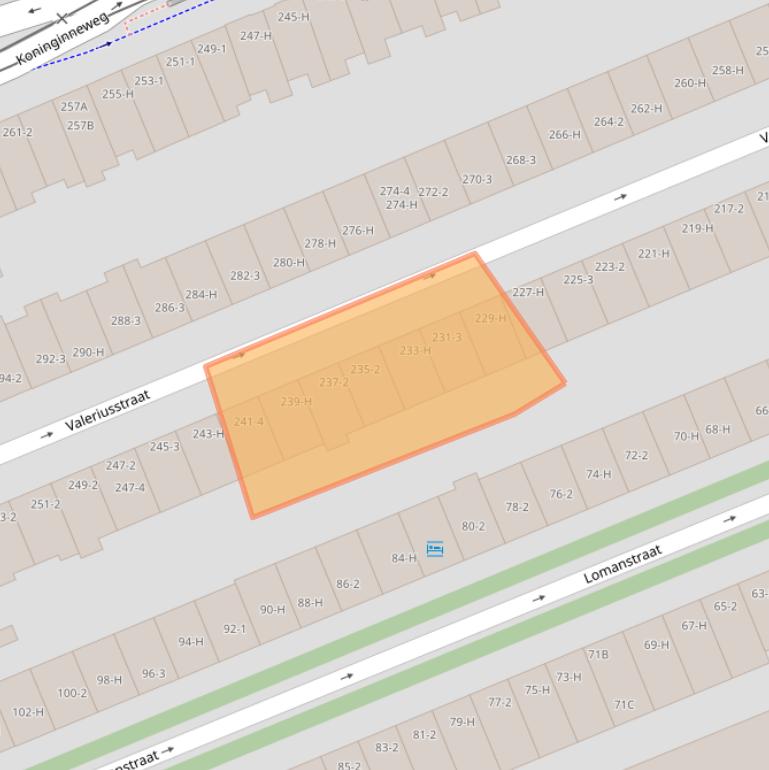 Kaart van postcodegebied 1075GA.