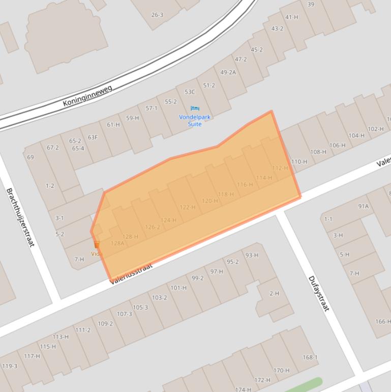 Kaart van postcodegebied 1075GD.