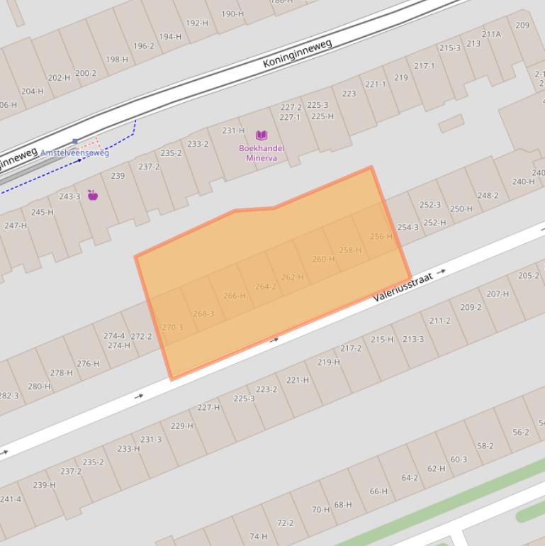 Kaart van postcodegebied 1075GM.