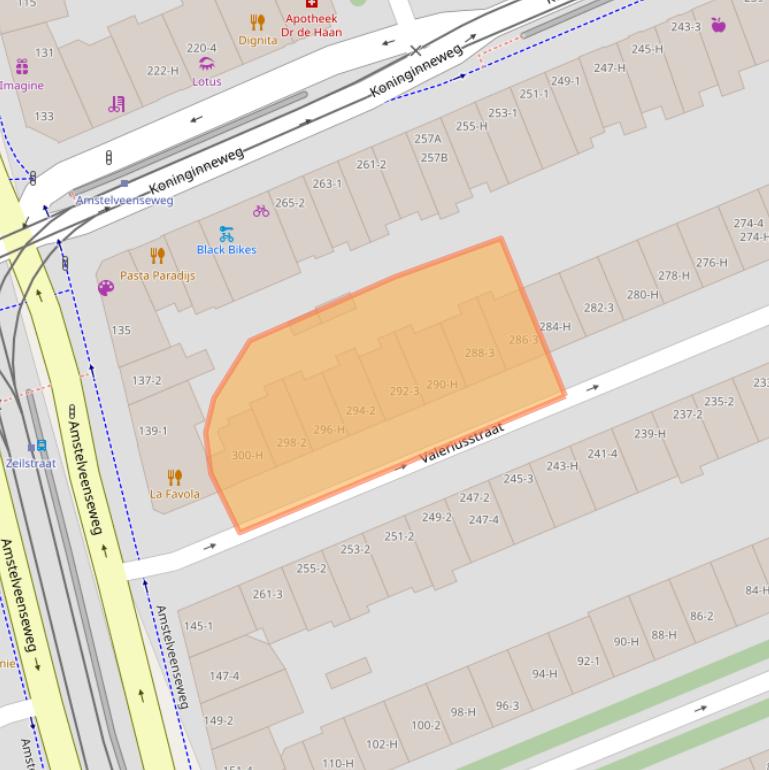 Kaart van postcodegebied 1075GP.