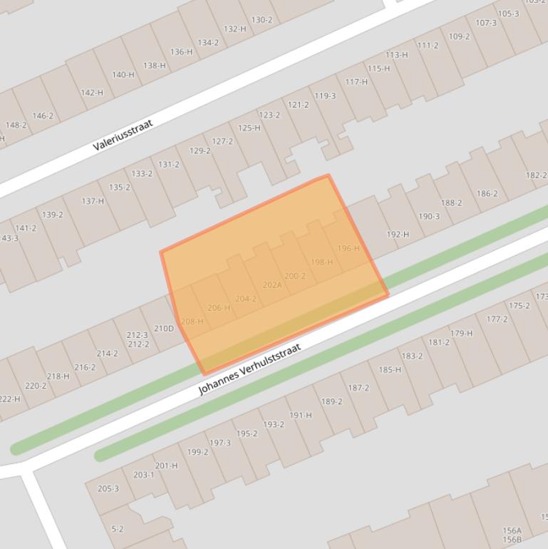 Kaart van postcodegebied 1075HE.