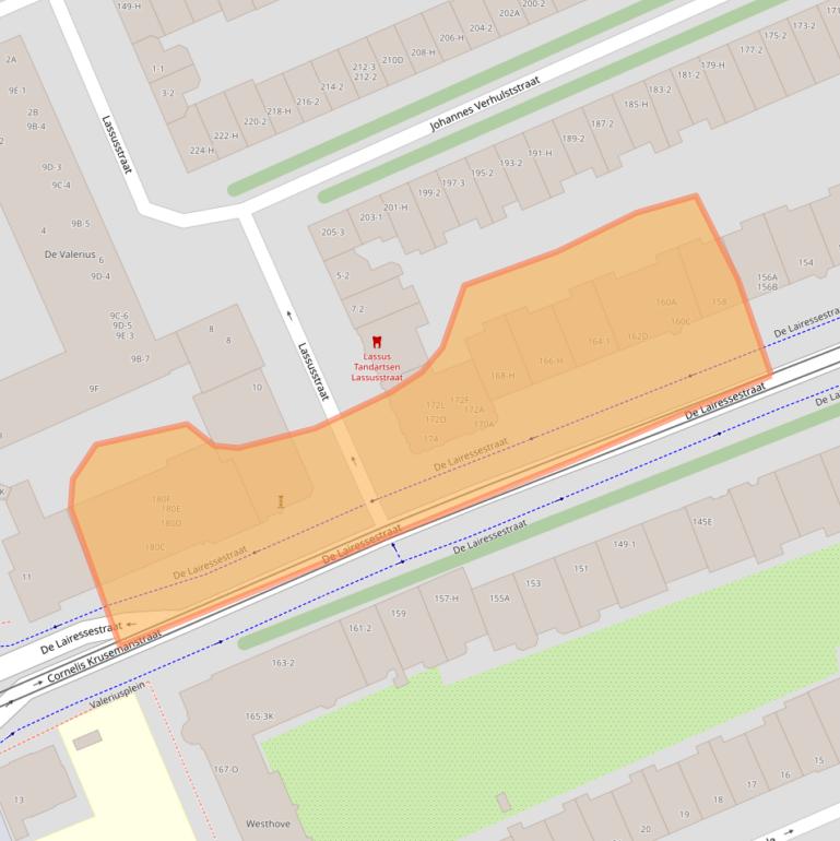 Kaart van postcodegebied 1075HM.