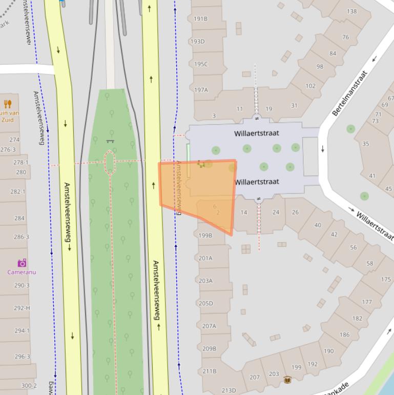 Kaart van postcodegebied 1075LG.