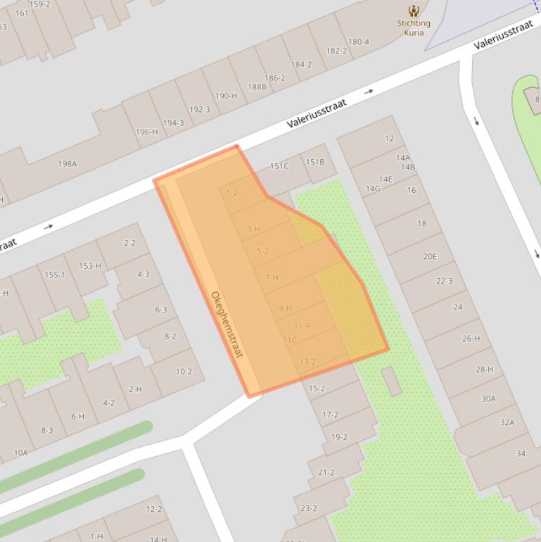 Kaart van postcodegebied 1075PJ.