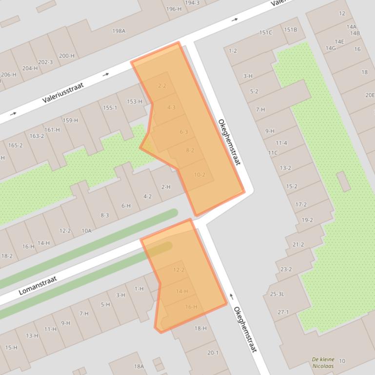 Kaart van postcodegebied 1075PM.