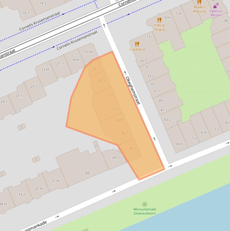 Kaart van postcodegebied 1075PP.