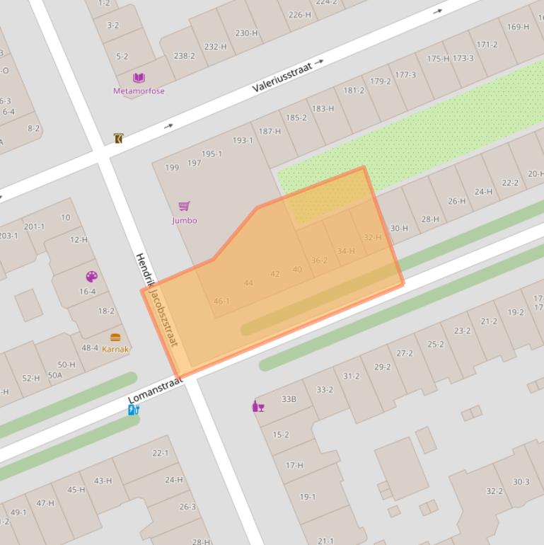 Kaart van postcodegebied 1075RC.