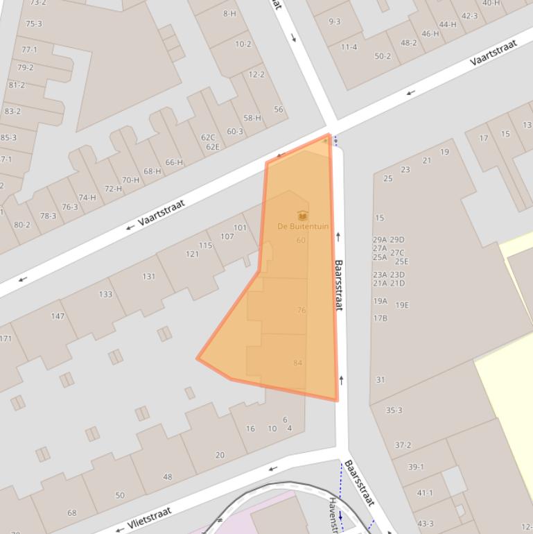 Kaart van postcodegebied 1075RX.