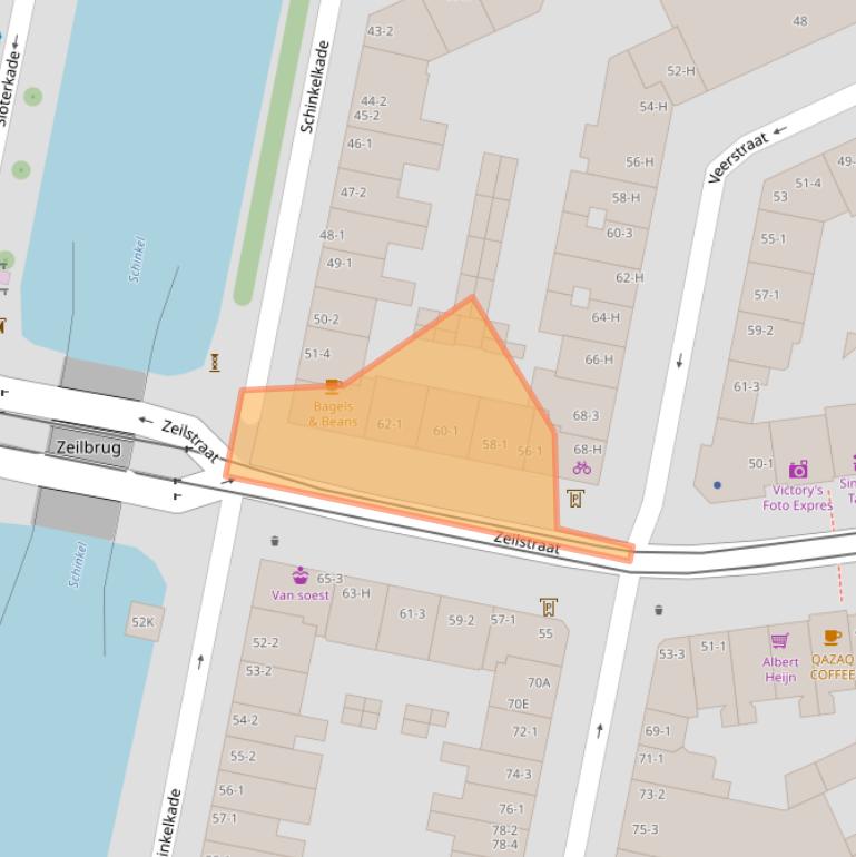 Kaart van postcodegebied 1075SK.