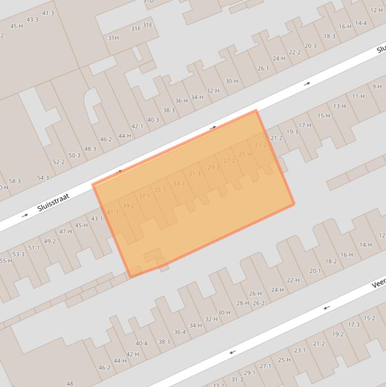 Kaart van postcodegebied 1075TB.