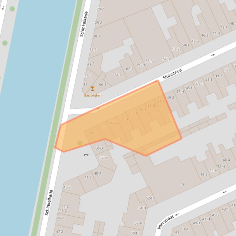 Kaart van postcodegebied 1075TD.