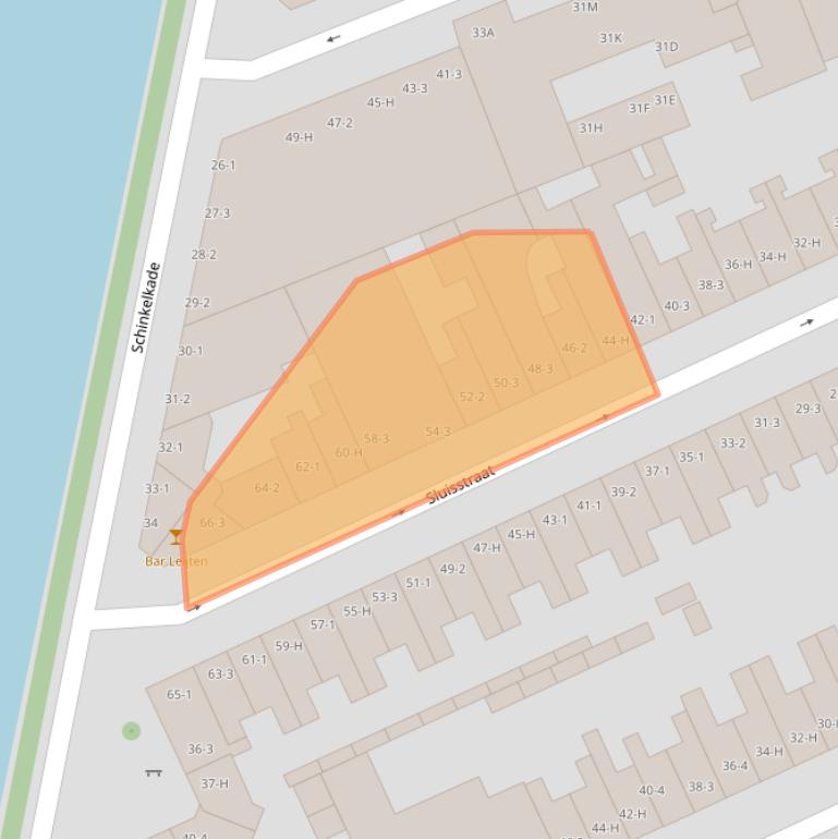 Kaart van postcodegebied 1075TH.