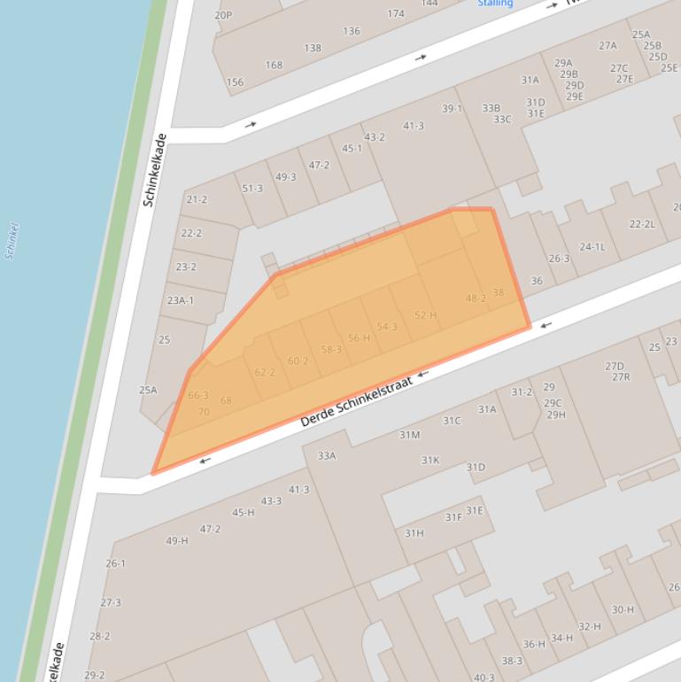 Kaart van postcodegebied 1075TM.