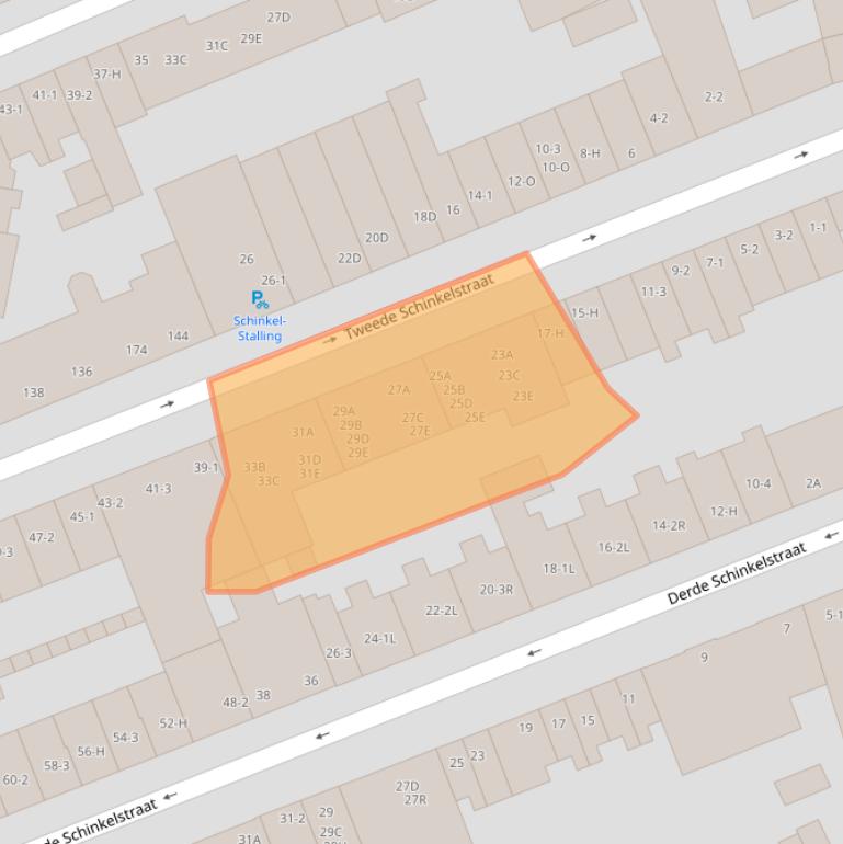 Kaart van postcodegebied 1075TP.