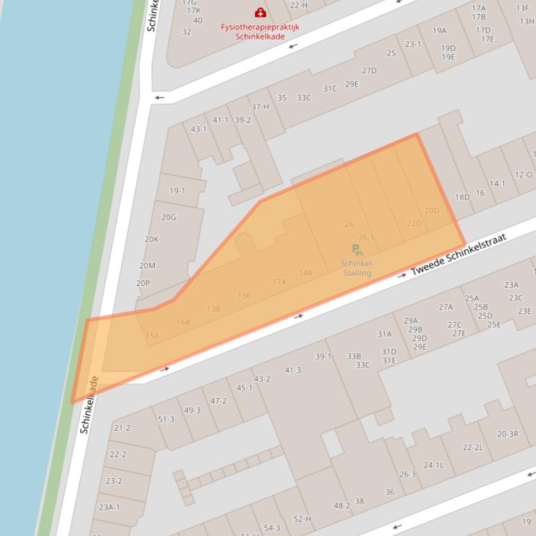 Kaart van postcodegebied 1075TT.