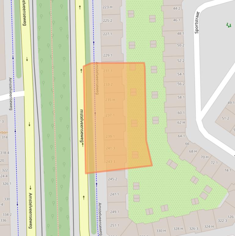 Kaart van postcodegebied 1076CP.