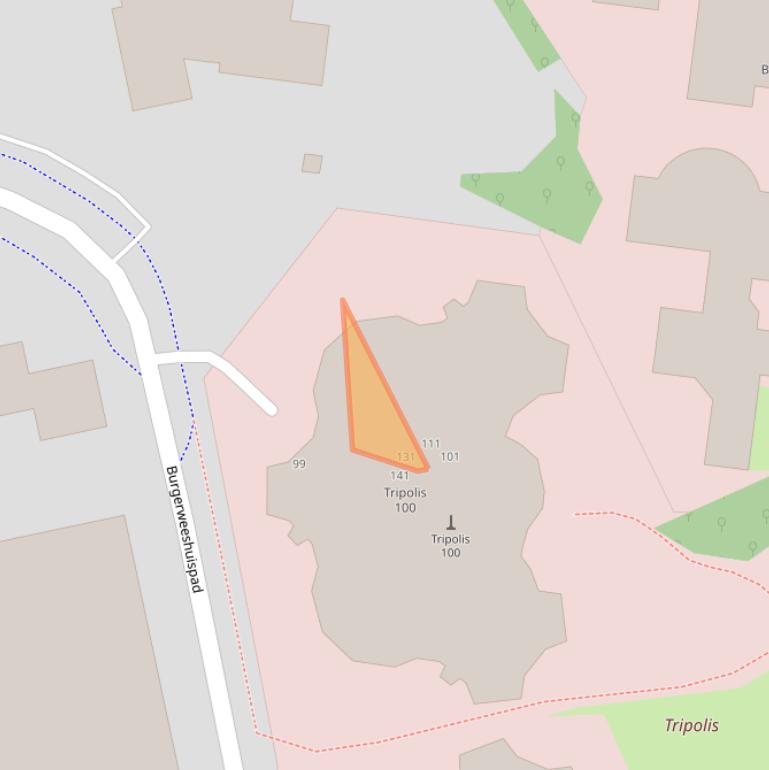 Kaart van postcodegebied 1076EV.