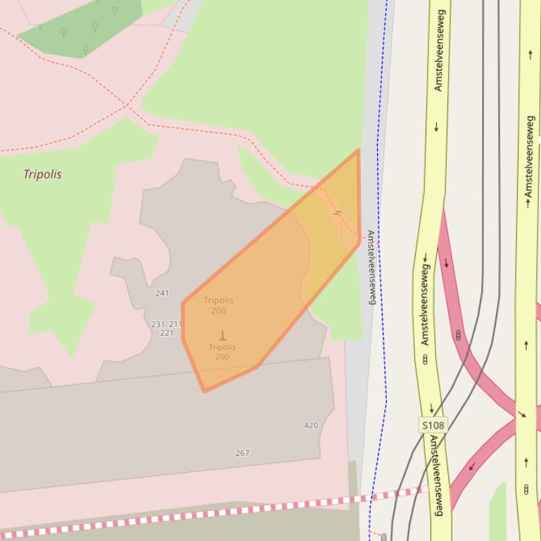 Kaart van postcodegebied 1076GR.