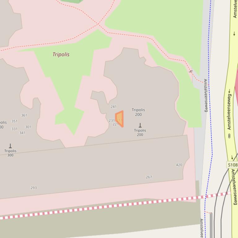 Kaart van postcodegebied 1076GS.