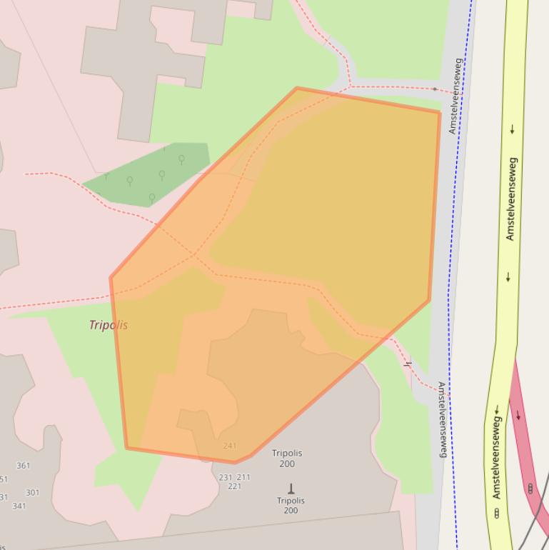 Kaart van postcodegebied 1076GW.
