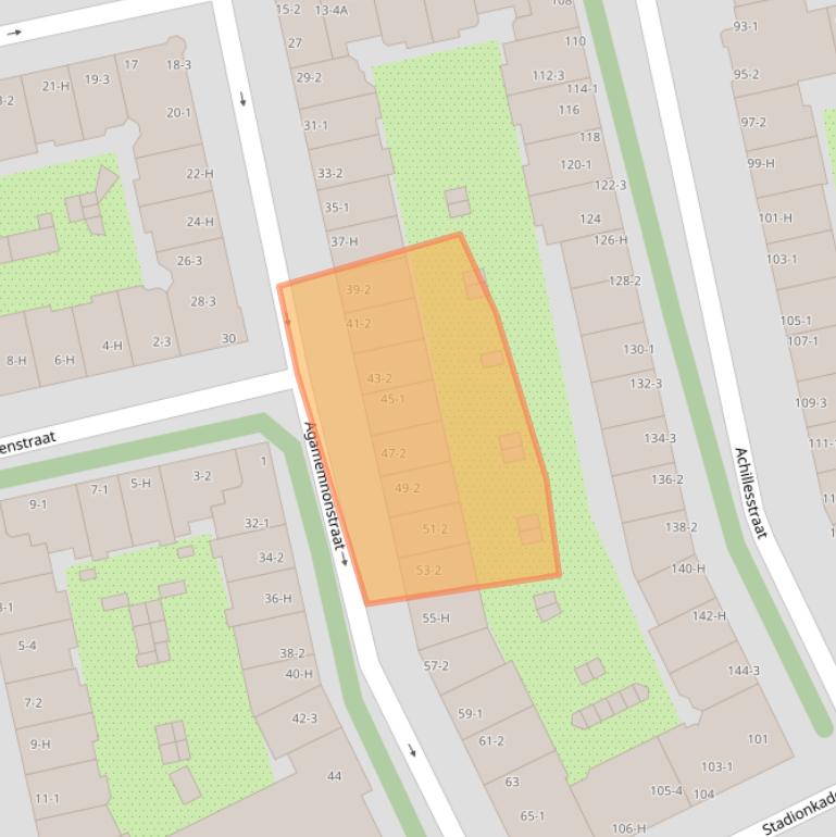 Kaart van postcodegebied 1076LR.