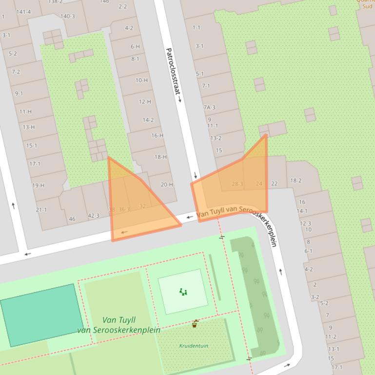 Kaart van postcodegebied 1076NB.