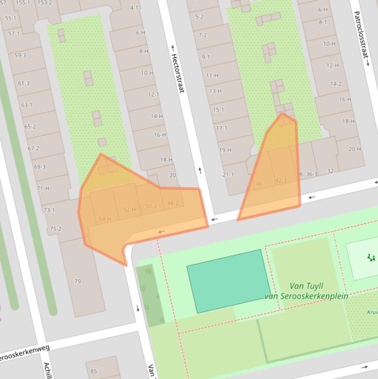 Kaart van postcodegebied 1076NC.