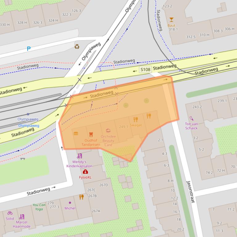 Kaart van postcodegebied 1076NX.