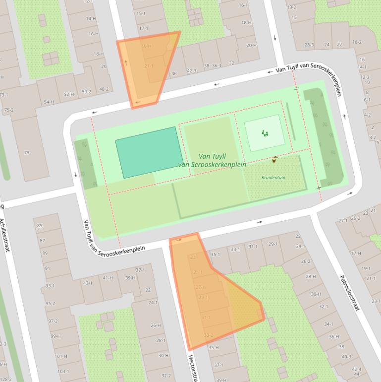 Kaart van postcodegebied 1076PN.