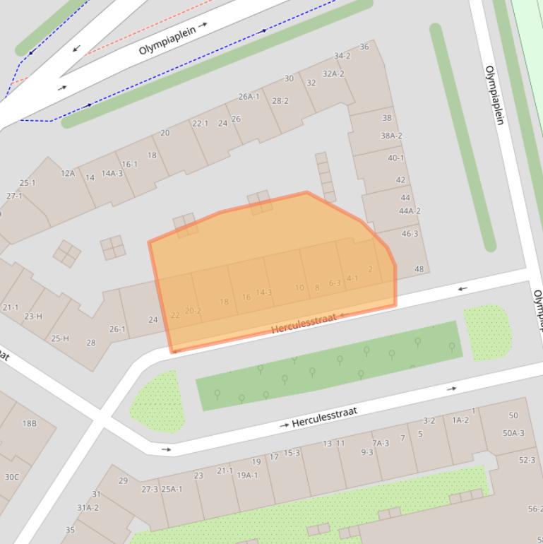 Kaart van postcodegebied 1076SL.