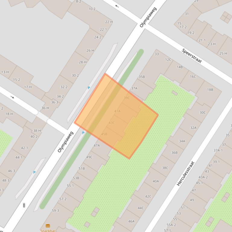 Kaart van postcodegebied 1076VN.