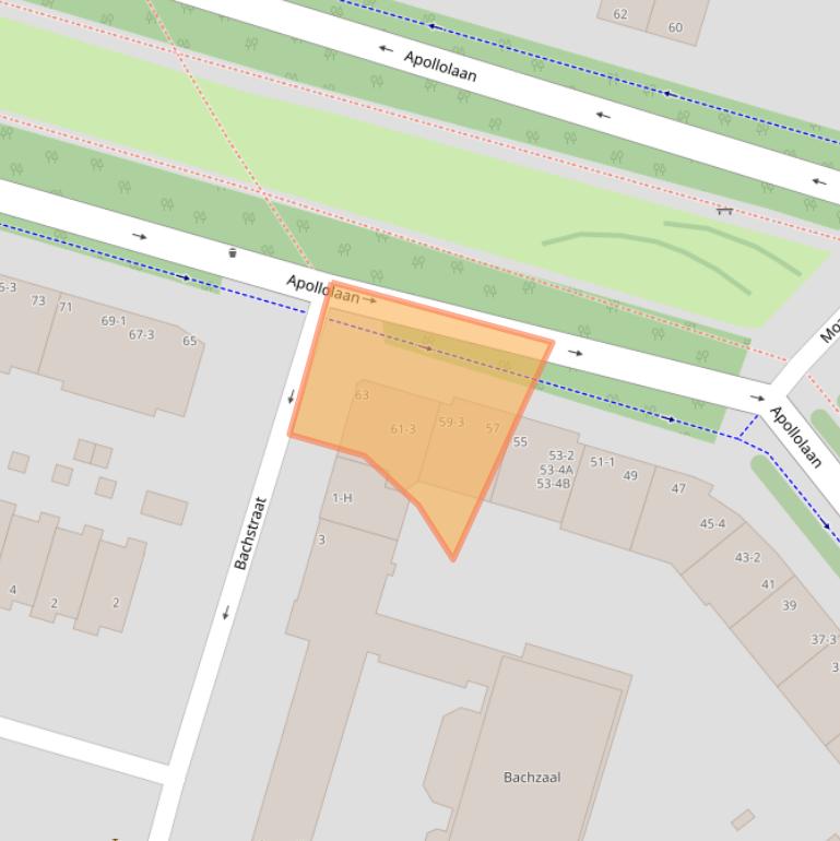 Kaart van postcodegebied 1077AG.