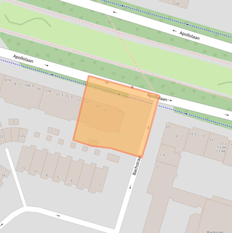 Kaart van postcodegebied 1077AH.