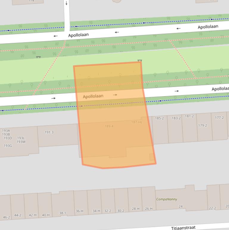 Kaart van postcodegebied 1077AV.